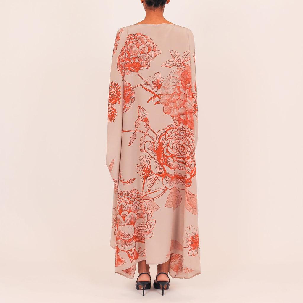 FLOWER EXPLOSION EVENING DRESS