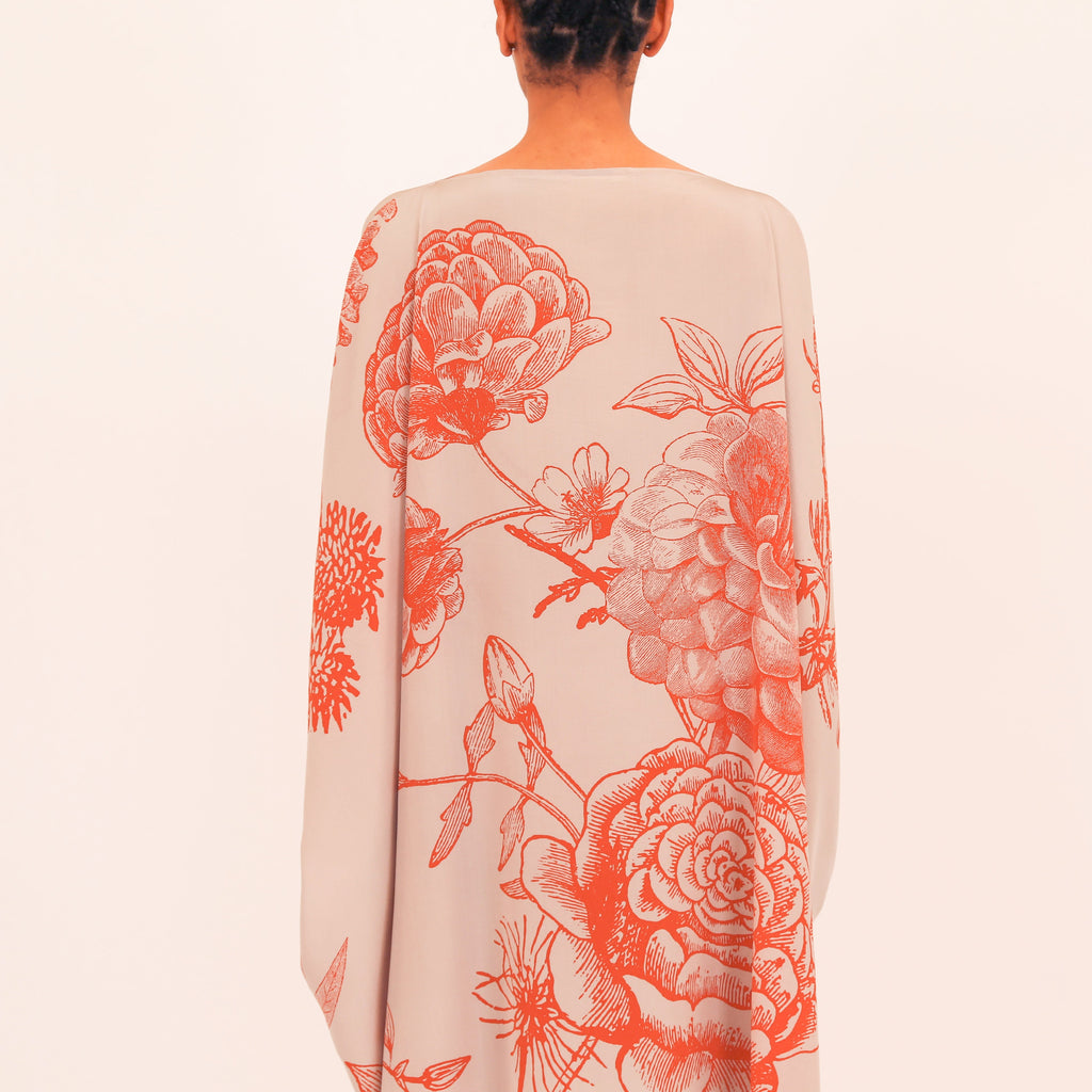 FLOWER EXPLOSION EVENING DRESS