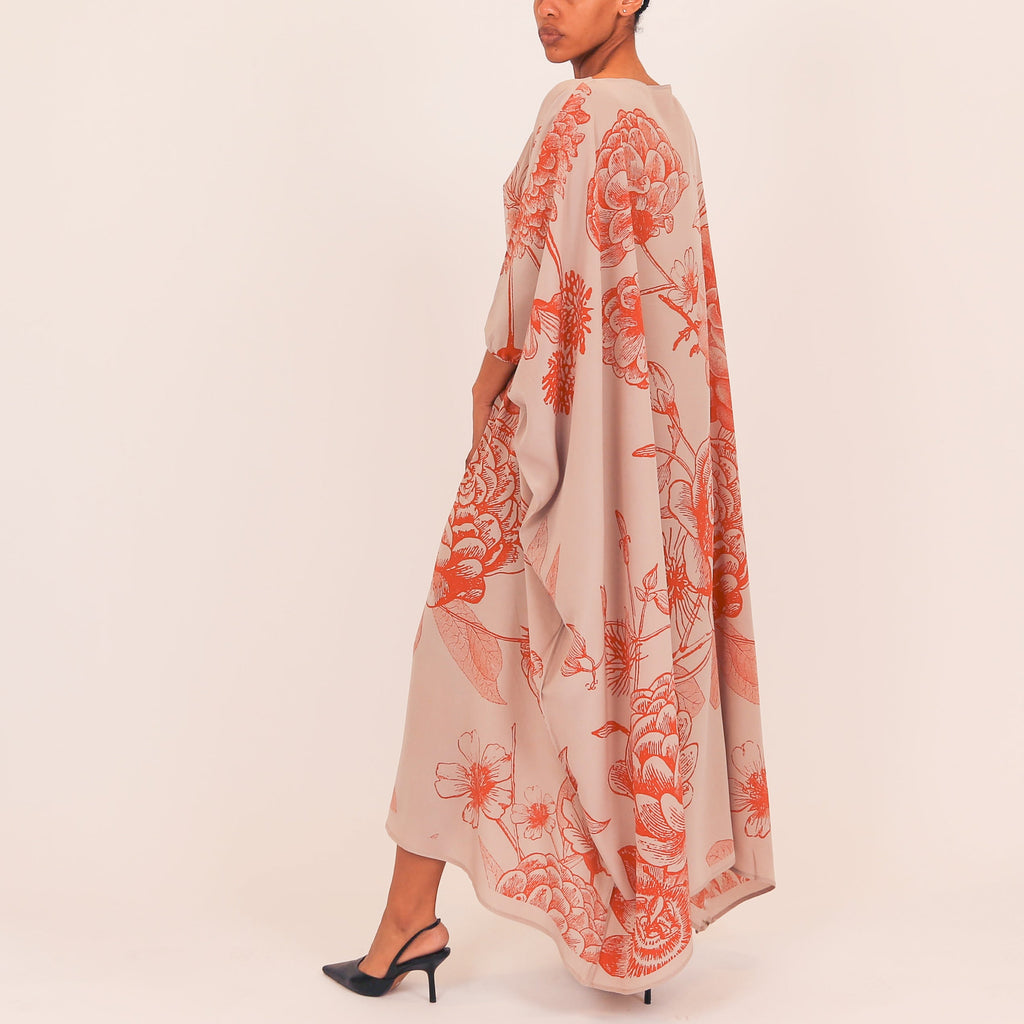 FLOWER EXPLOSION EVENING DRESS