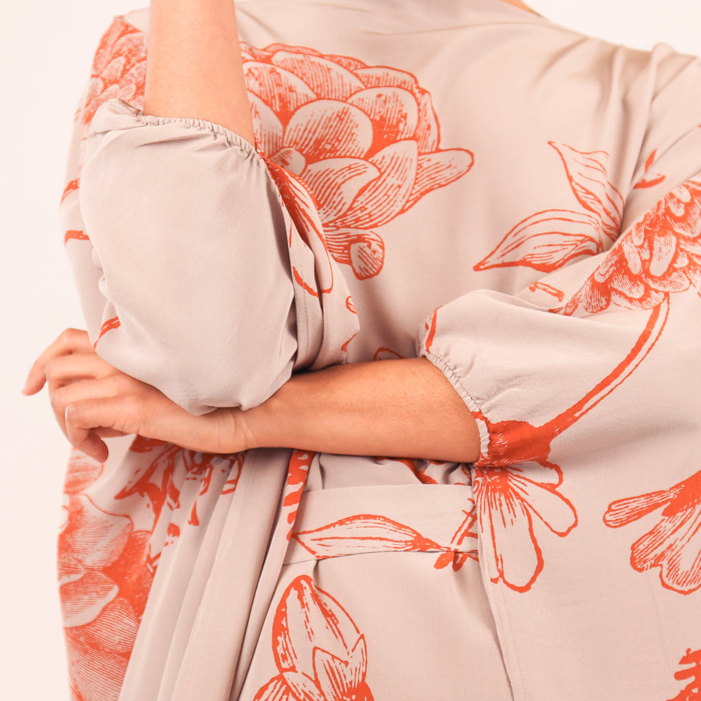 FLOWER EXPLOSION EVENING DRESS