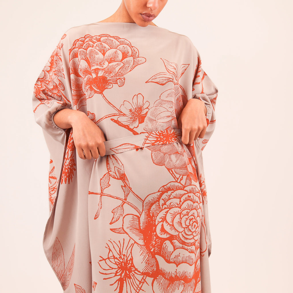 FLOWER EXPLOSION EVENING DRESS
