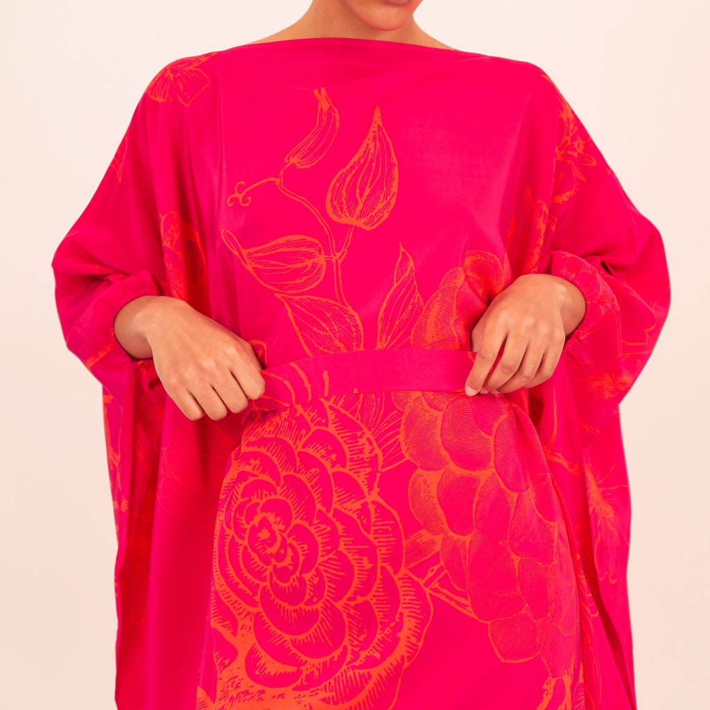 FLOWER EXPLOSION EVENING DRESS