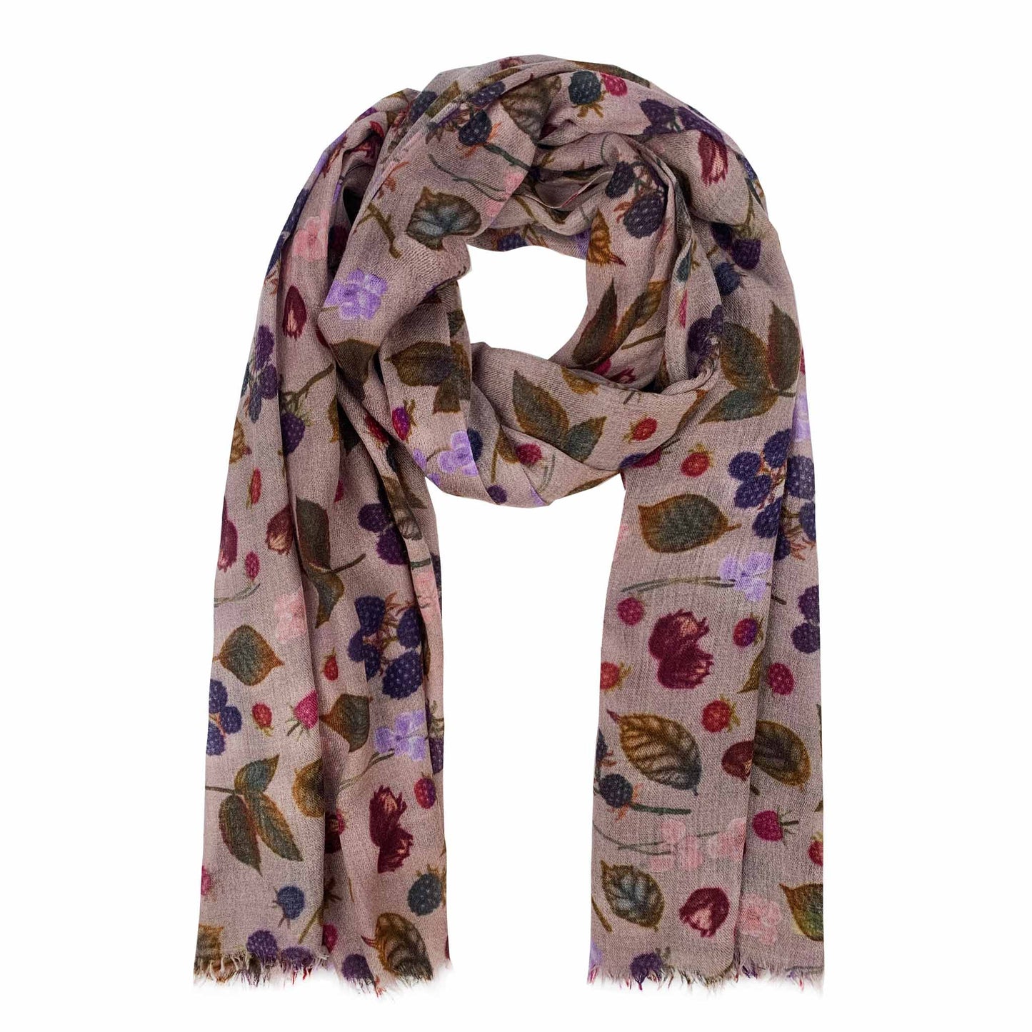BERRY CASHMERE SCARF