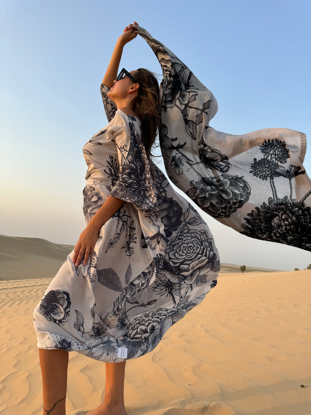 FLOWER EXPLOSION EVENING DRESS