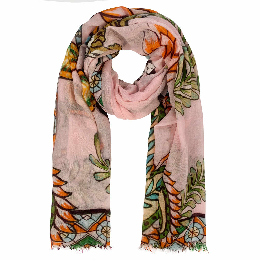 TIGER & JUNGLE CASHMERE SCARF LARGE