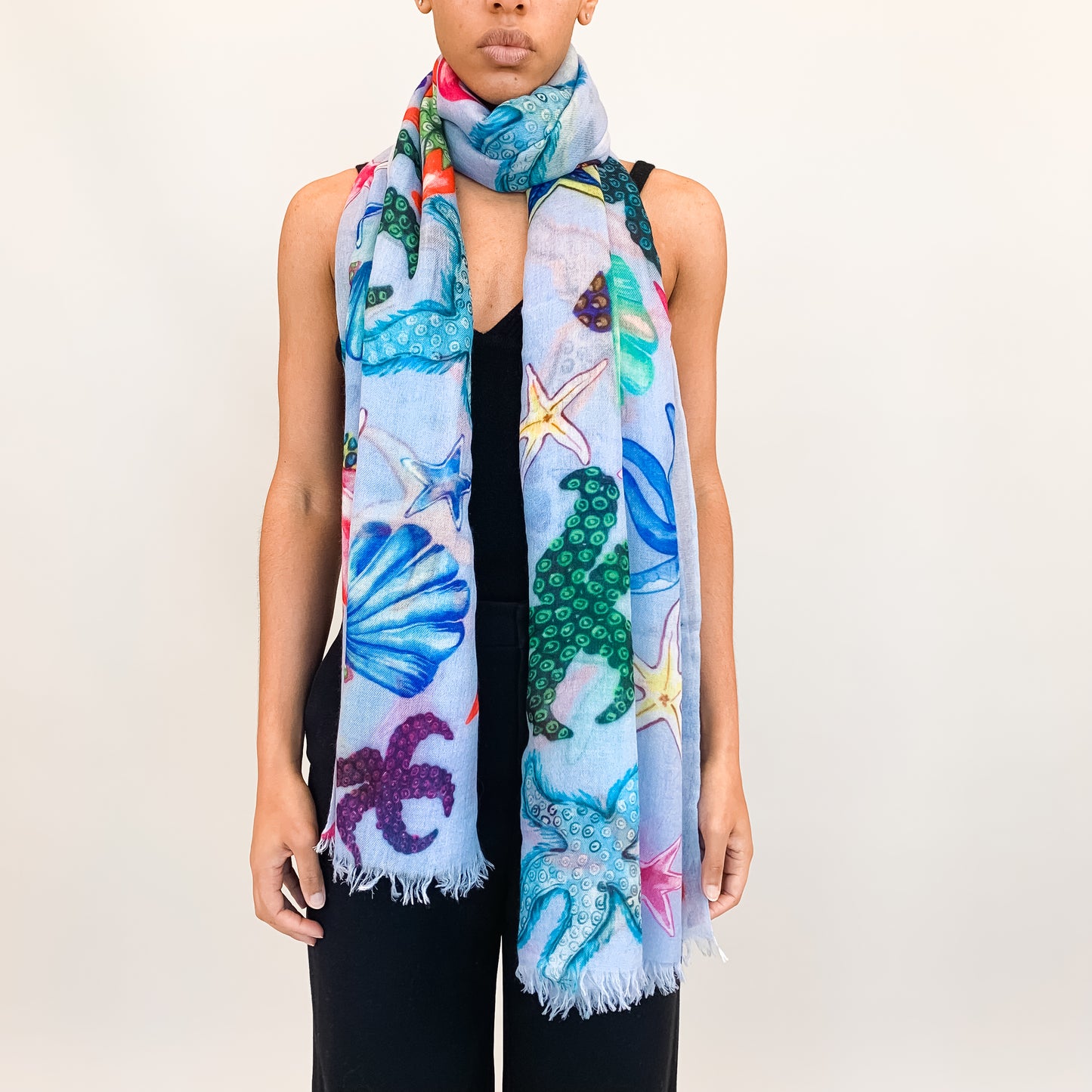 "CORAL" SCARF - BLUE